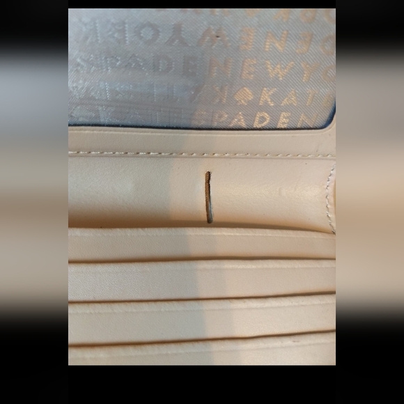 Original Kate Spade Large Blue Ostrich Leather Travel Wallet - Picture 9 of 12